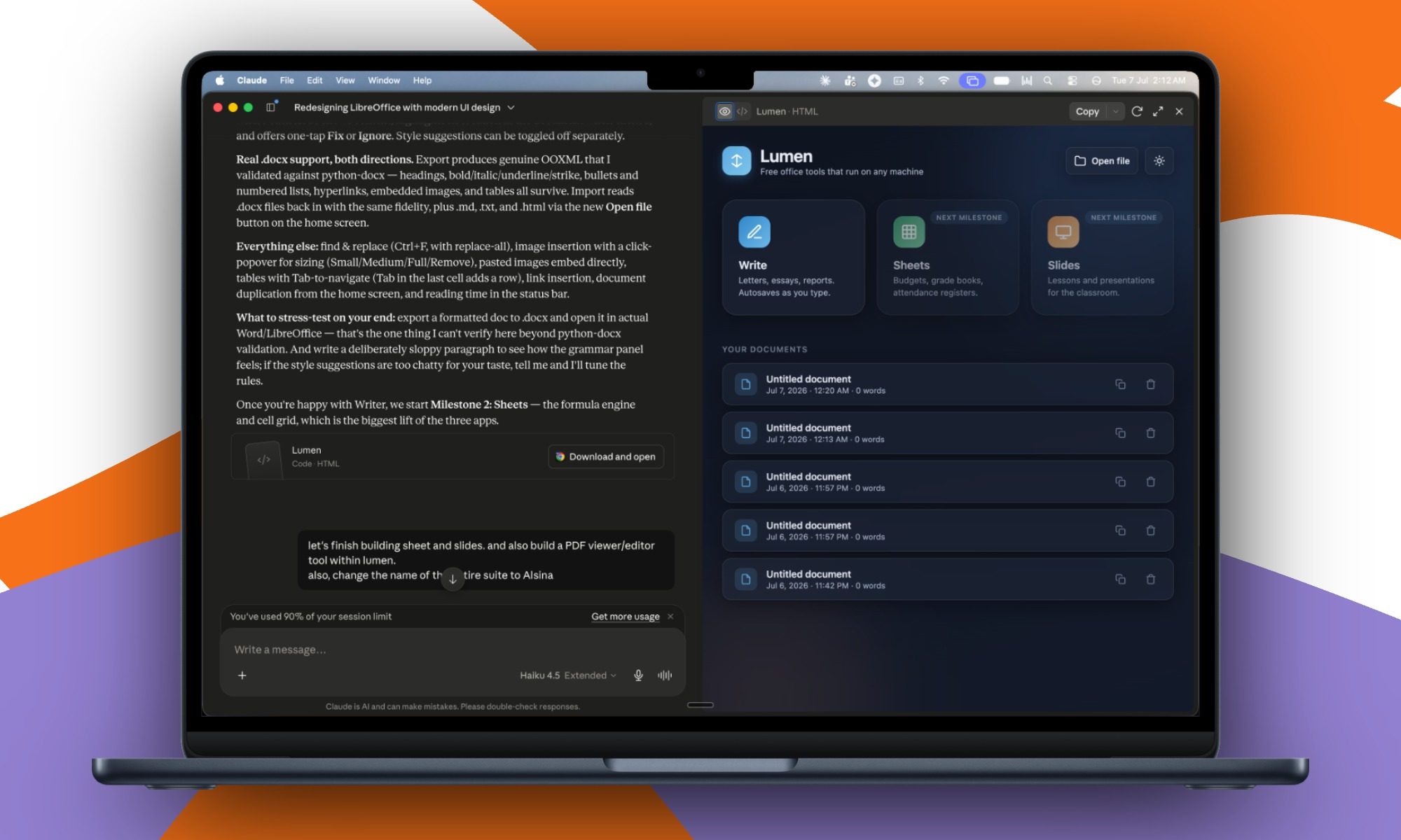 Claude AI on Mac.