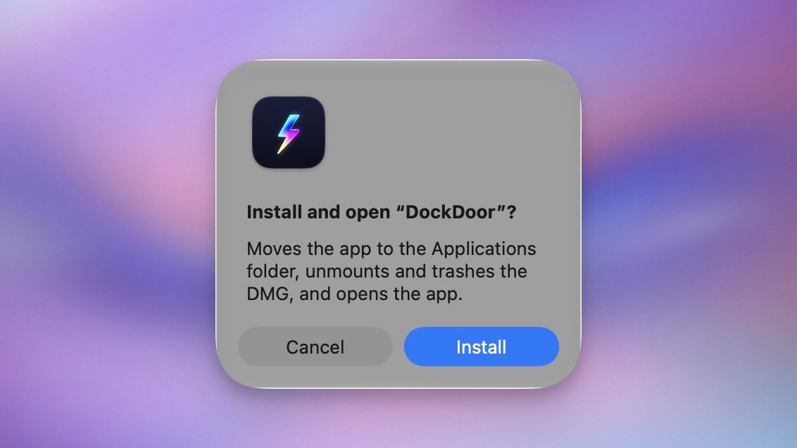 one-click dmg installation