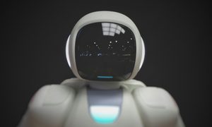 robots with black background