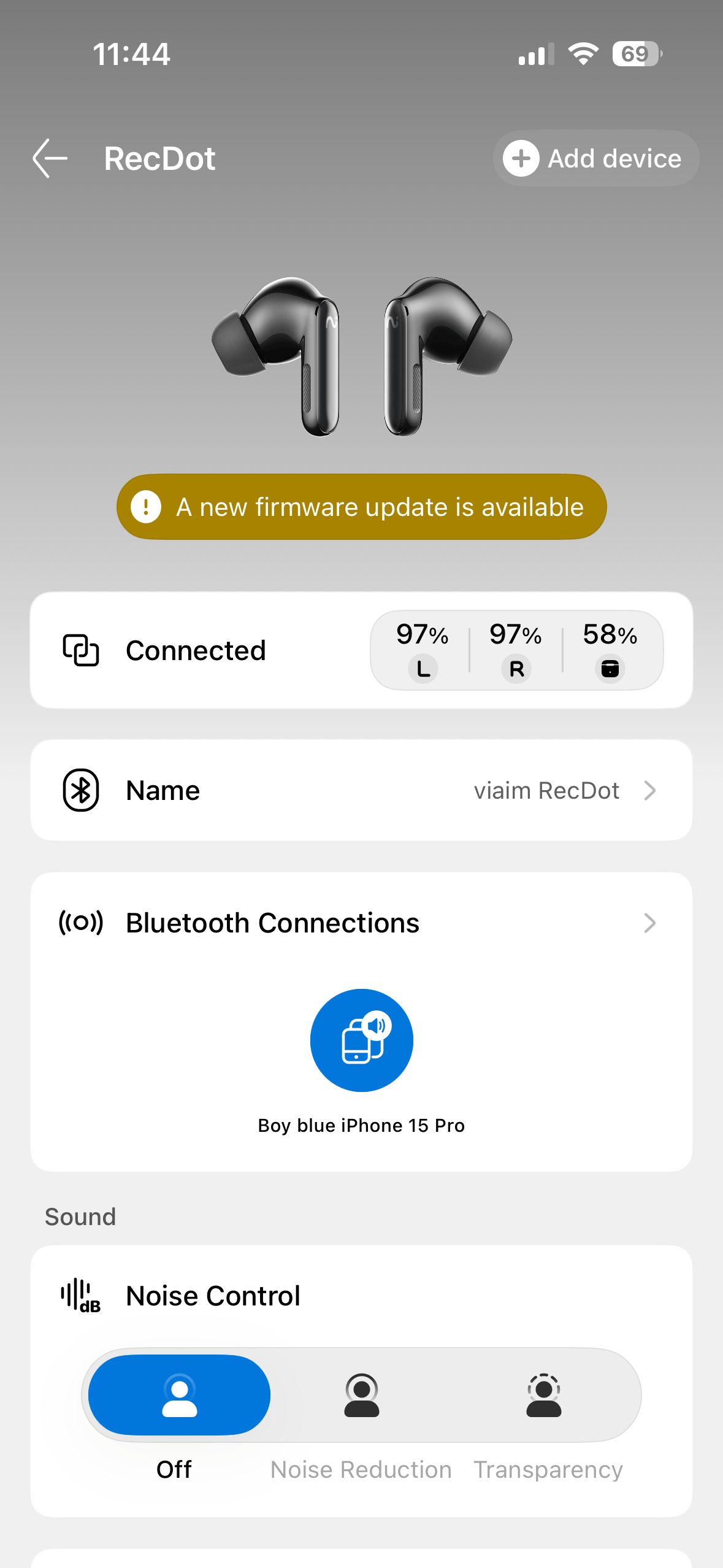 Viaiam RecDot Settings