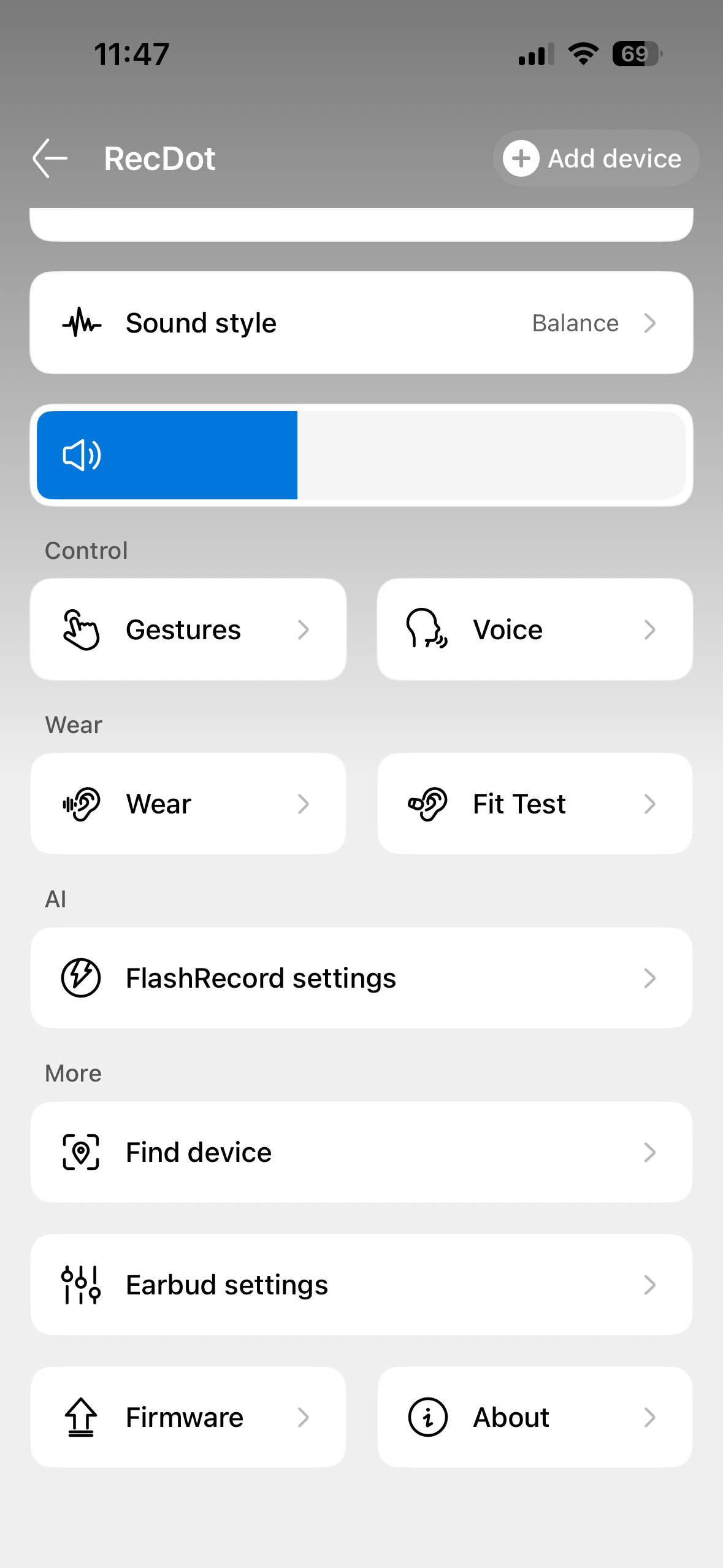 Viaiam RecDot Settings