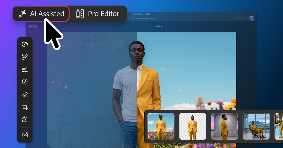 Adobe Photoshop now has an AI editor for people who’d rather prompt