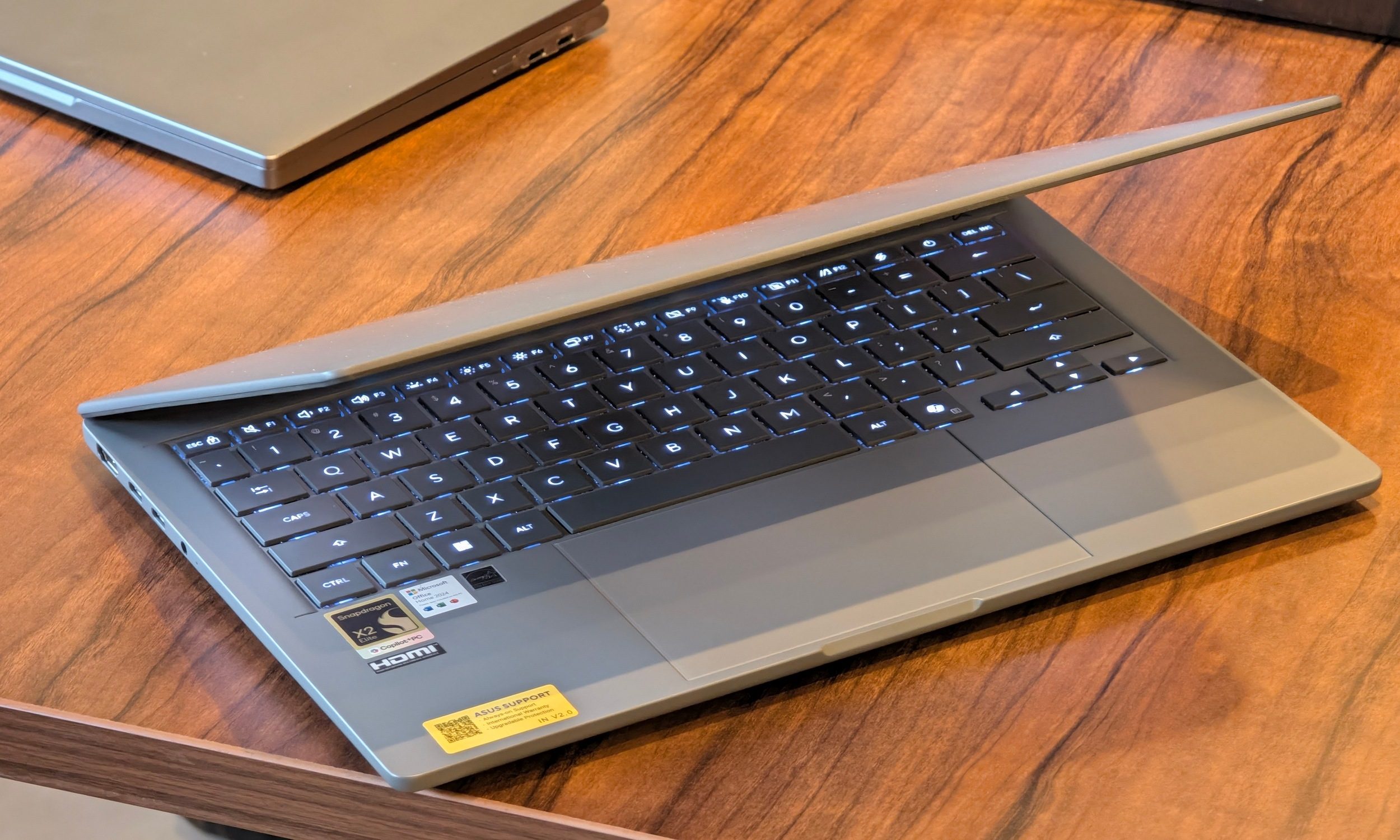 ASUS Zenbook A14 Review Half Closed
