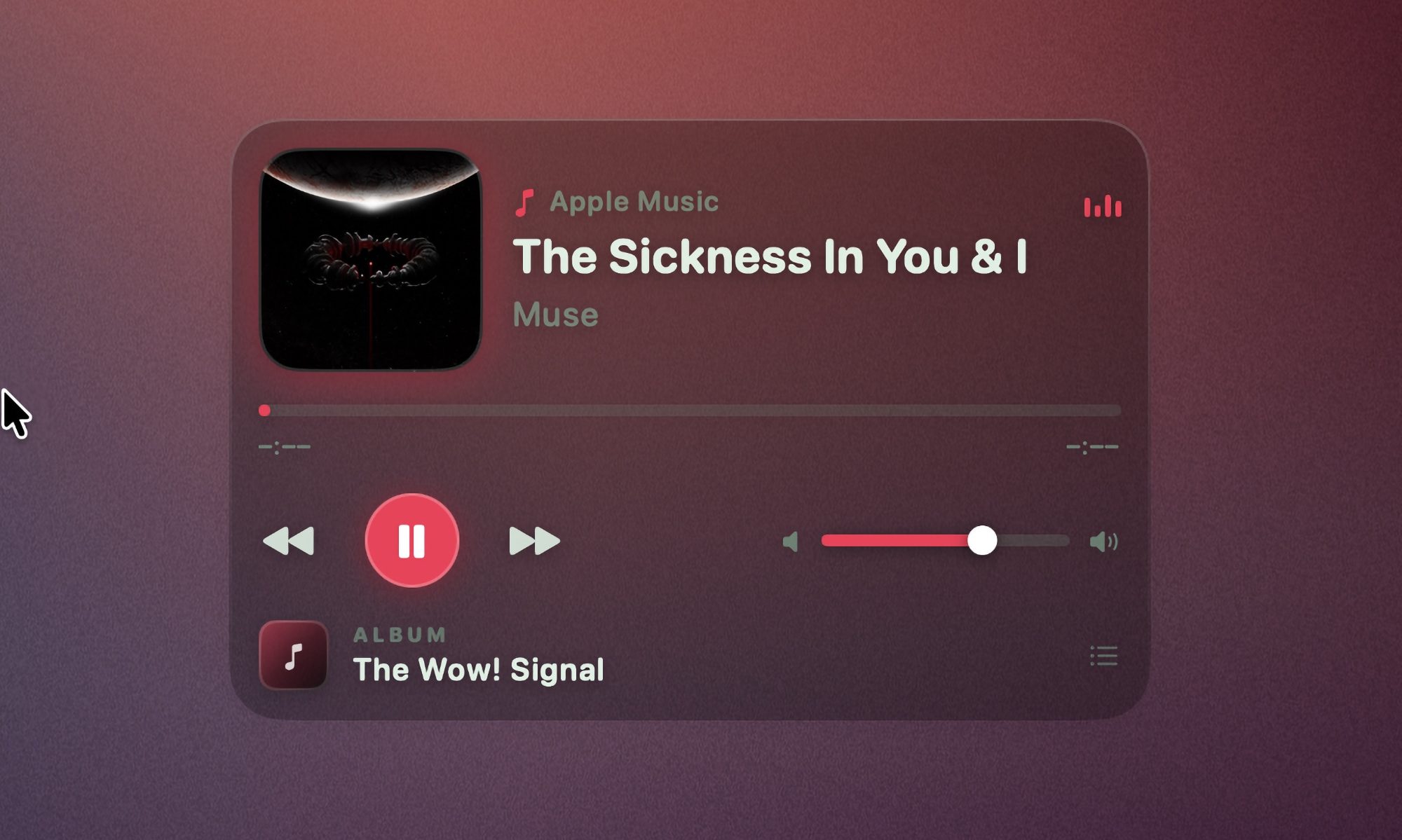 BetterMacWidgets now playing widget
