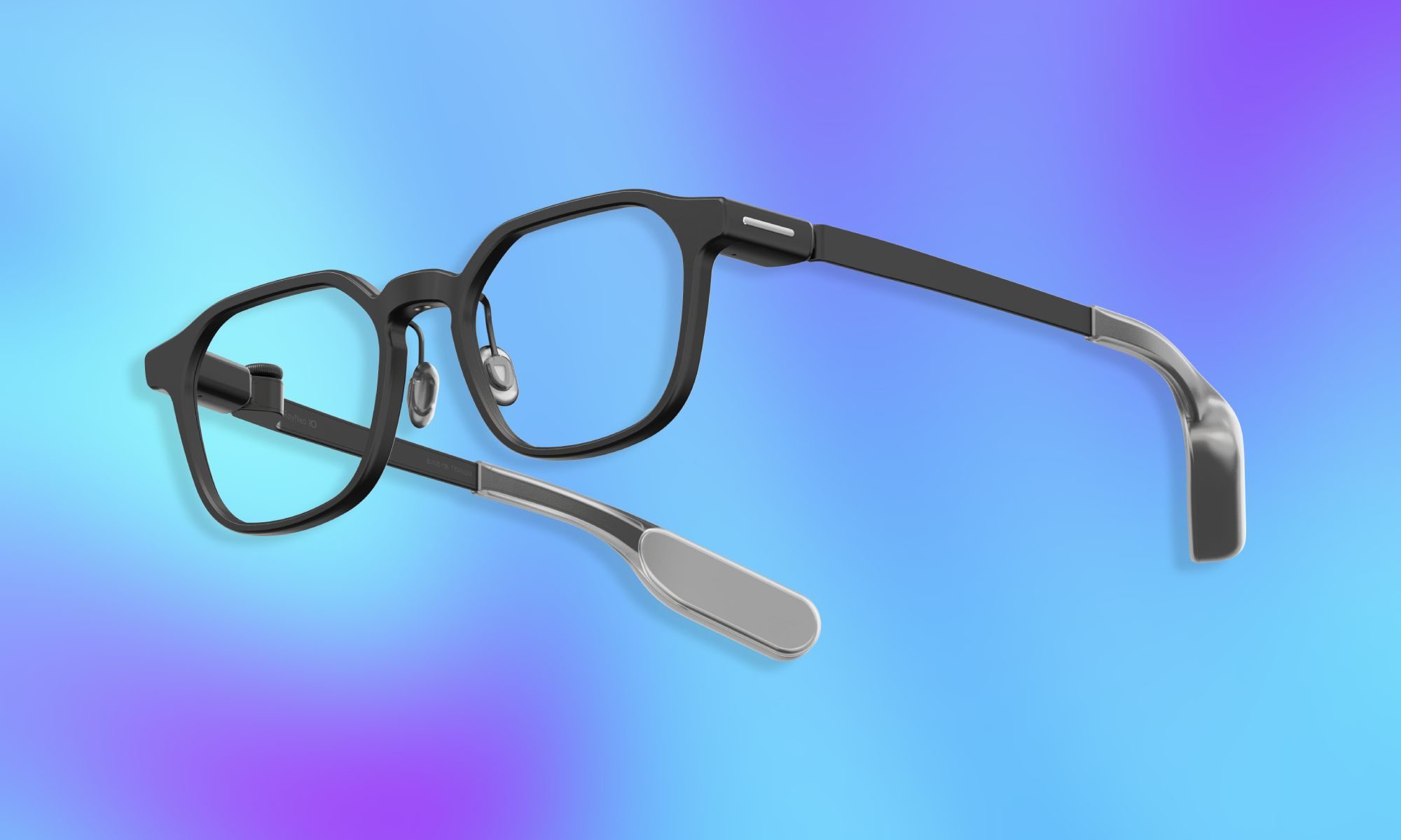 Black RayNeo iO on gradient background