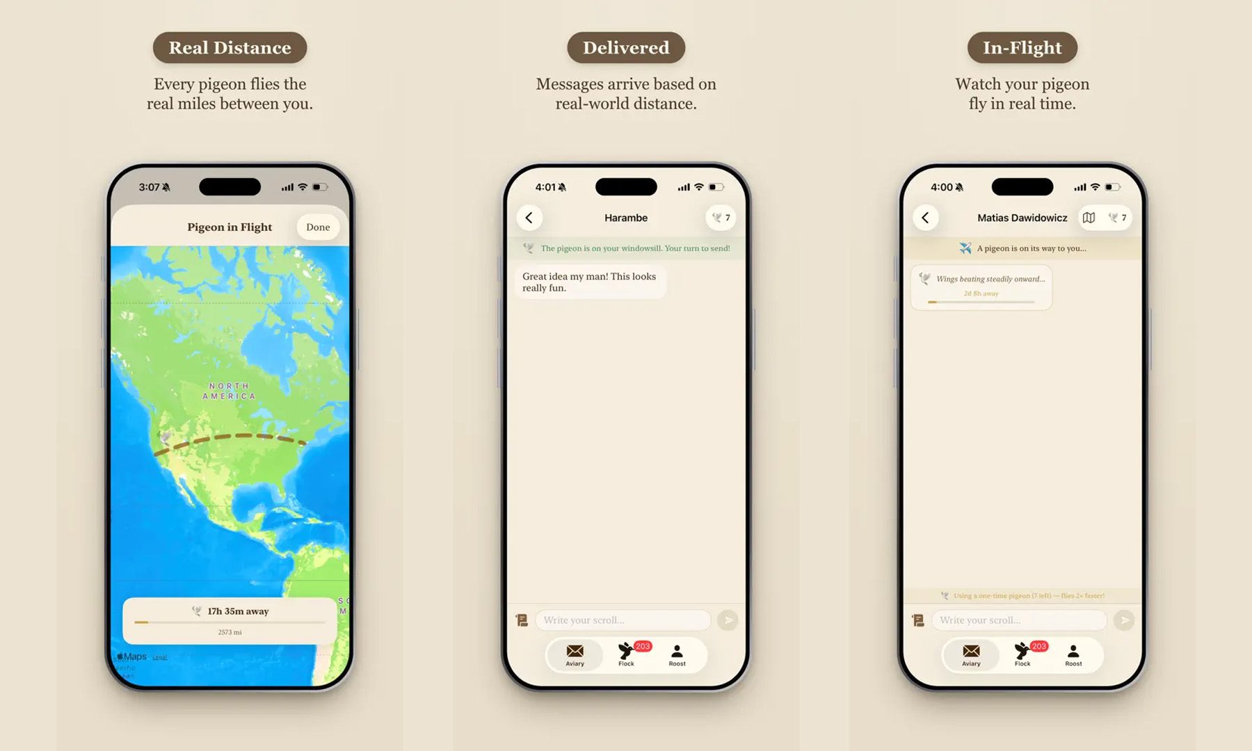 Carrier Pidge App screenshots official