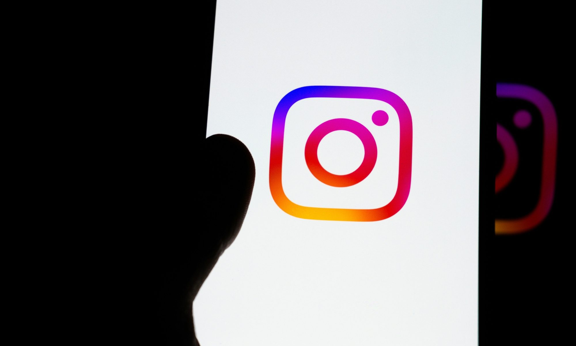 Instagram logo on iPhone