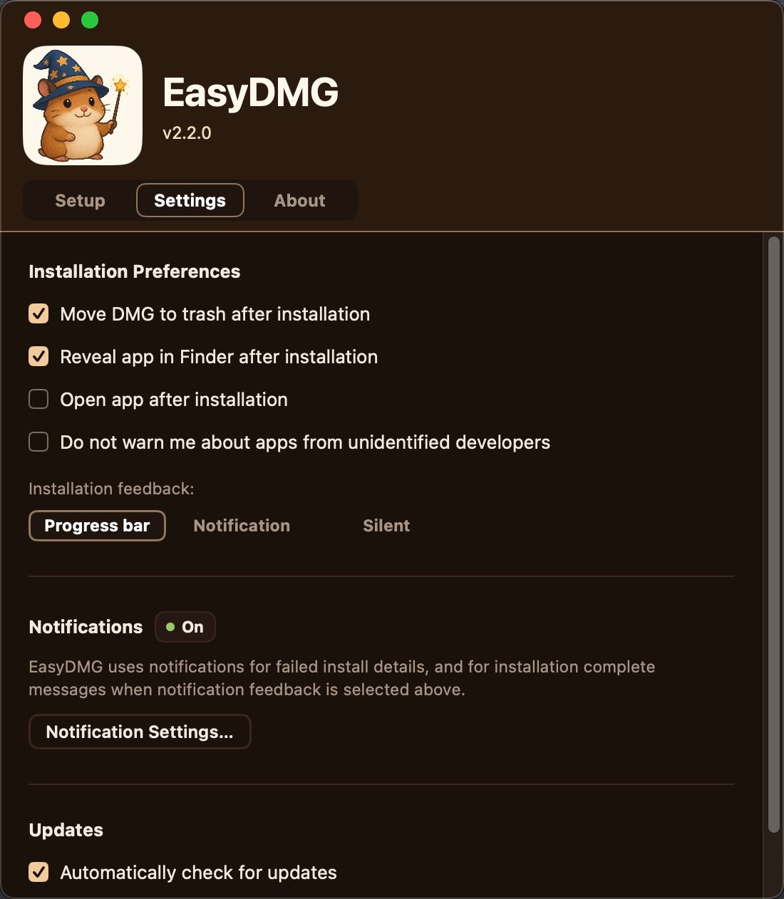 Easydmg-app-dark-mode-settings