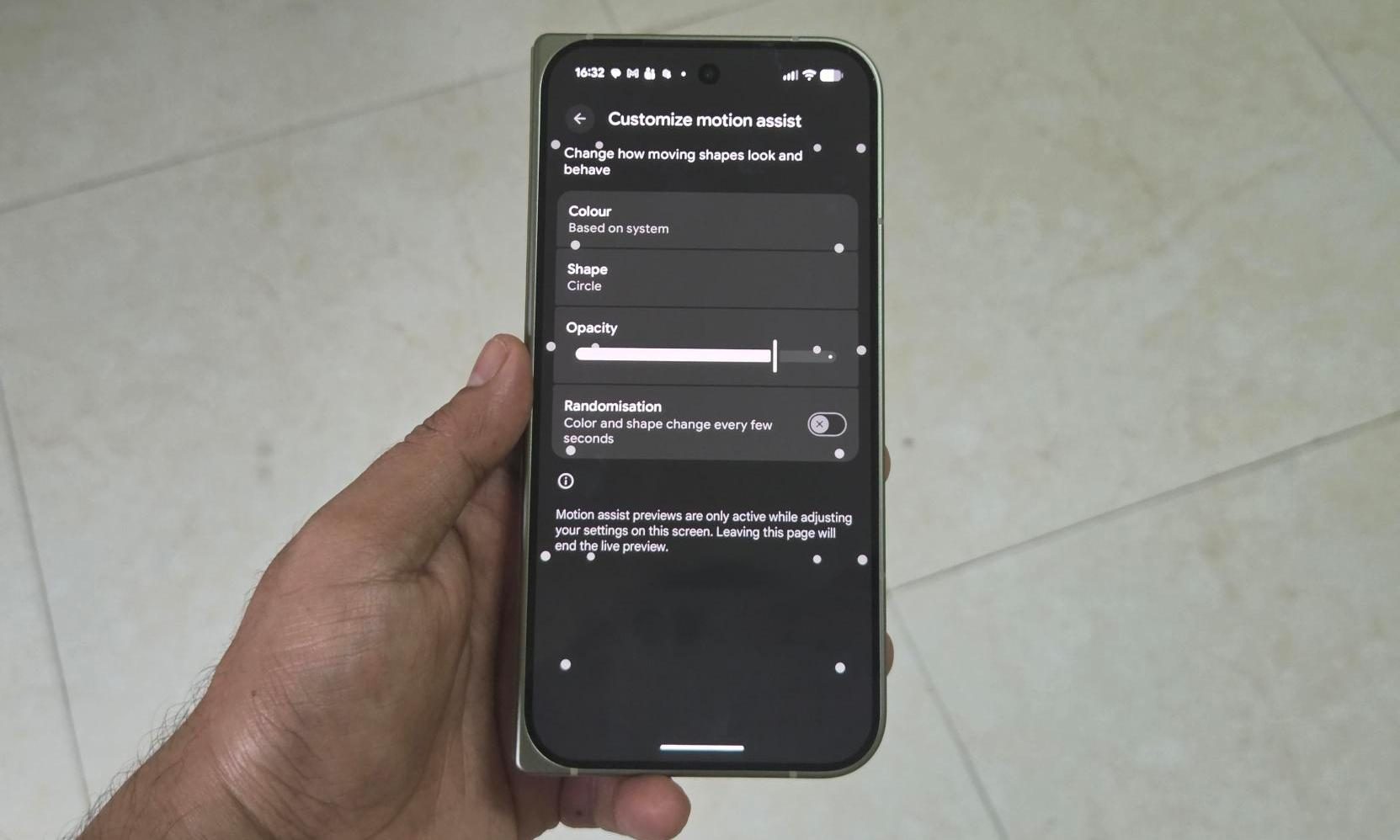 Google Pixel 11 Pro Fold running Motion Assist 4