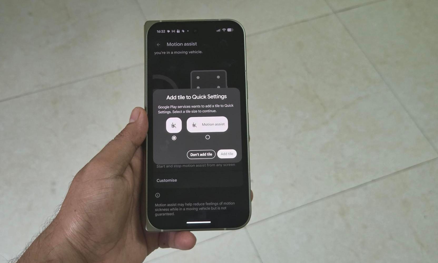 Google Pixel 11 Pro Fold running Motion Assist 5