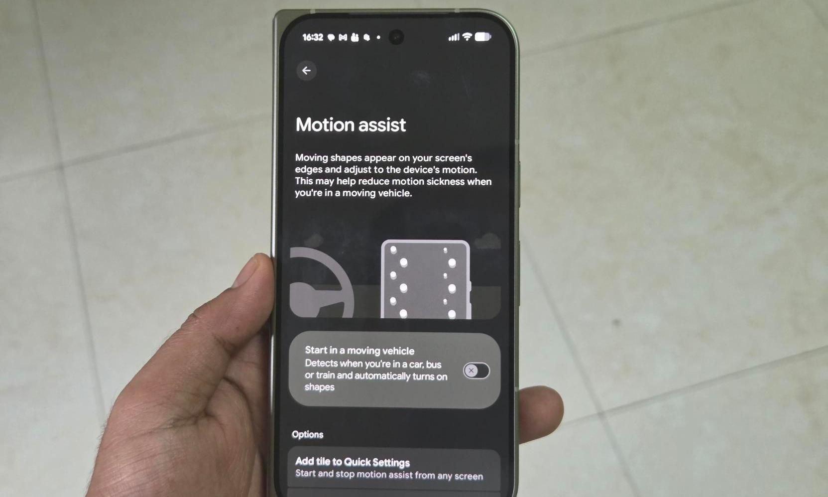 Google Pixel 11 Pro Fold running Motion Assist