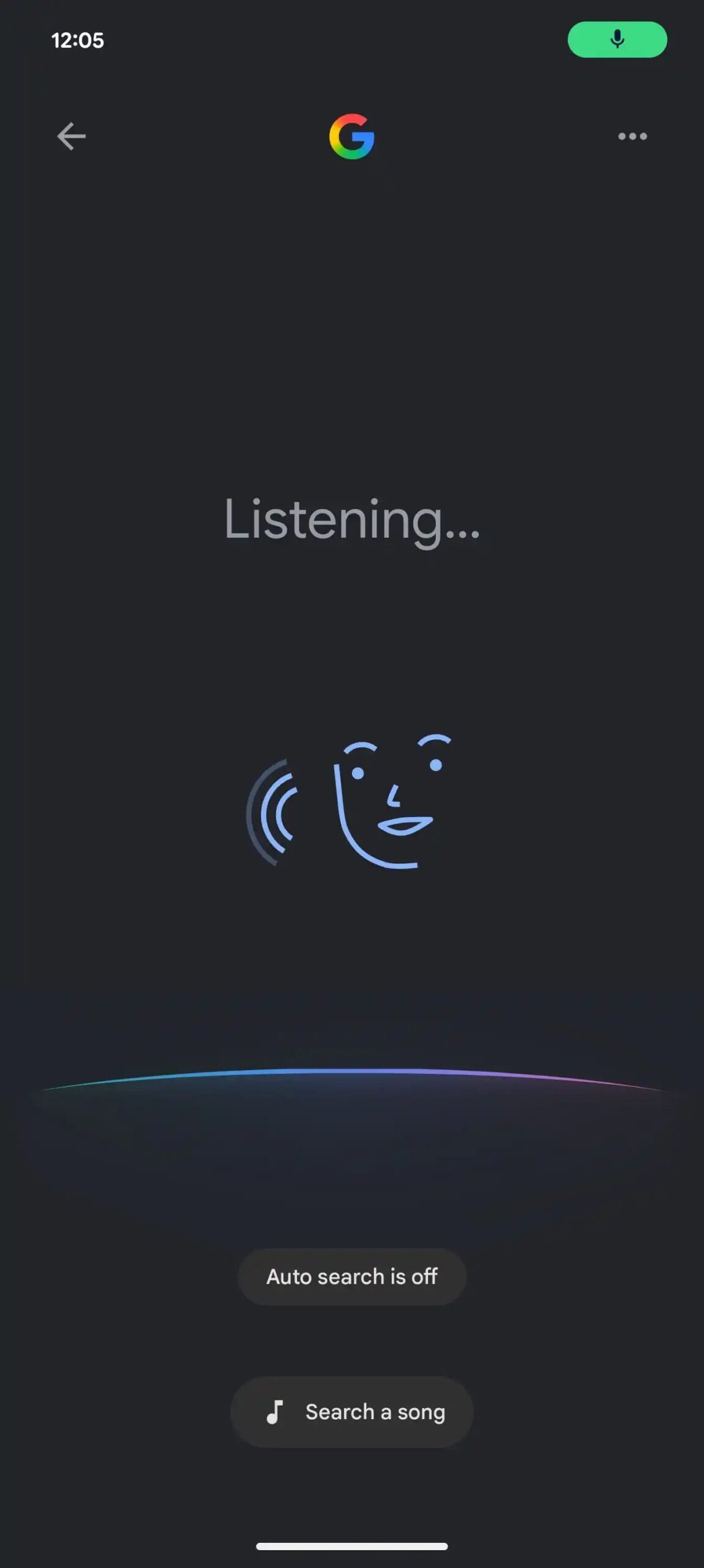 Google voice search interface old