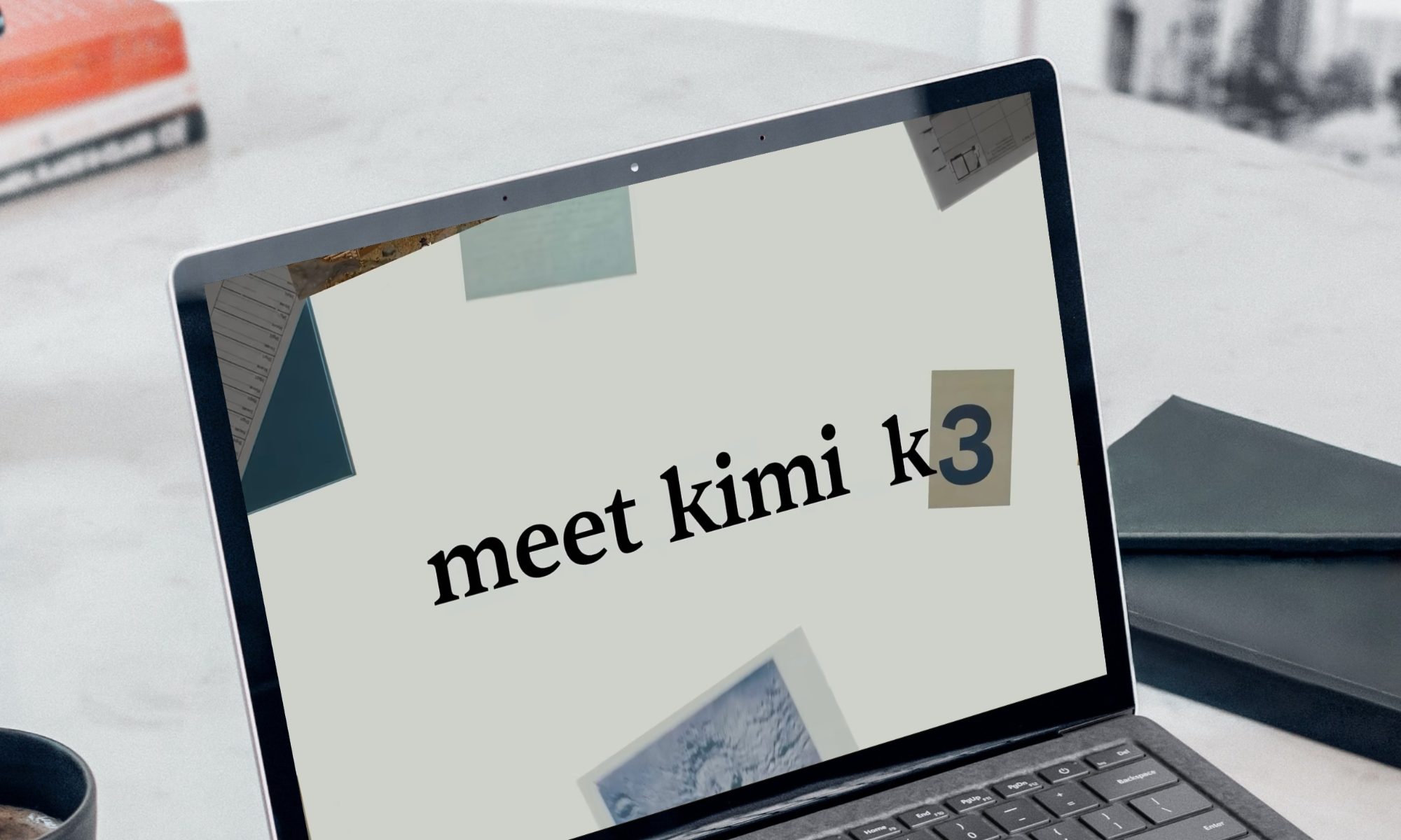 Kimi K3 open on Microsoft surface laptop