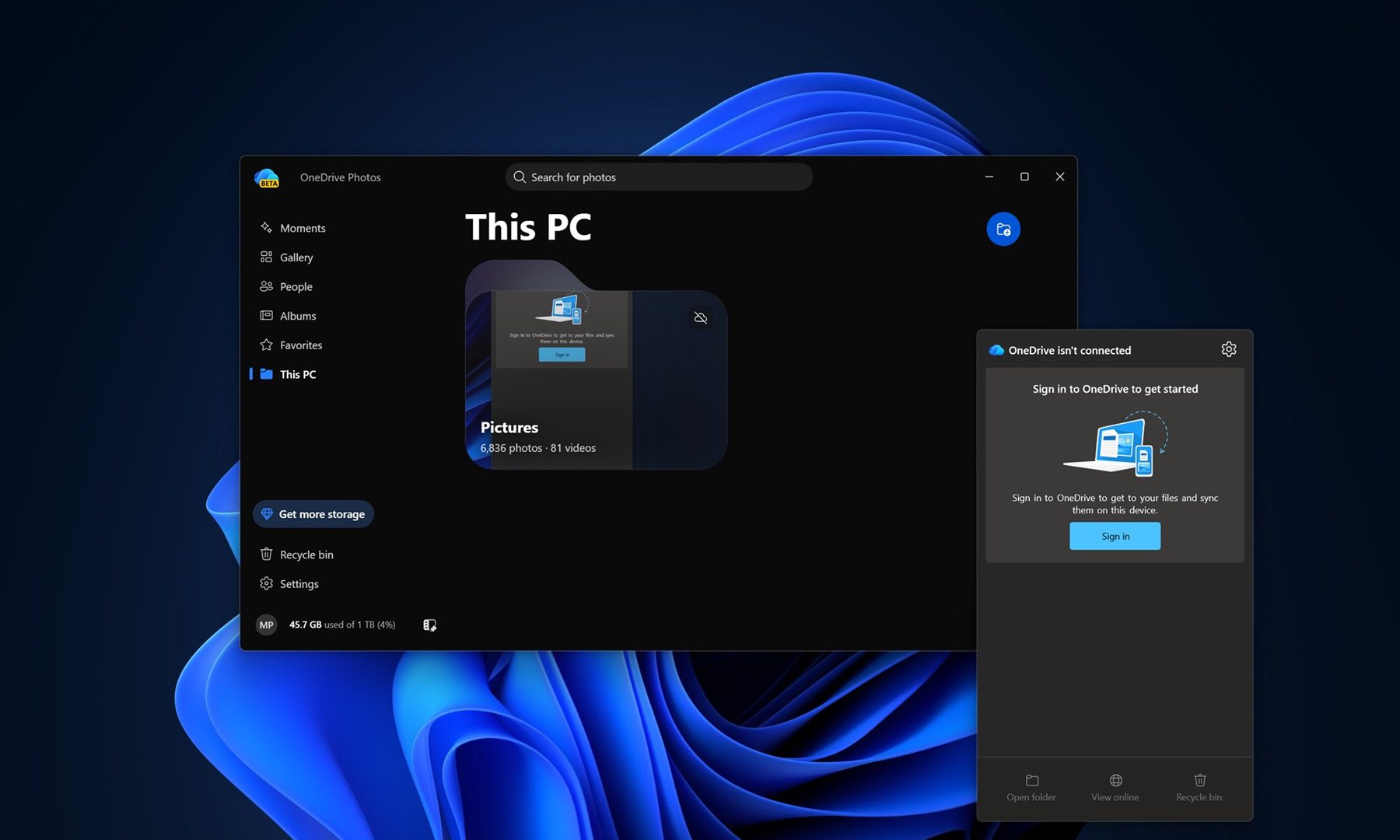 OneDrive Photos App for Windows