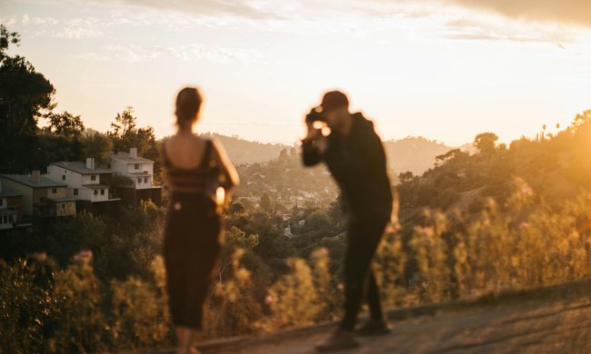 Photo on a holiday during sunset