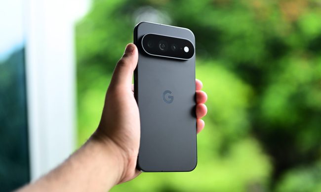 Google Pixel 11 Pro XL in the hand of a person.