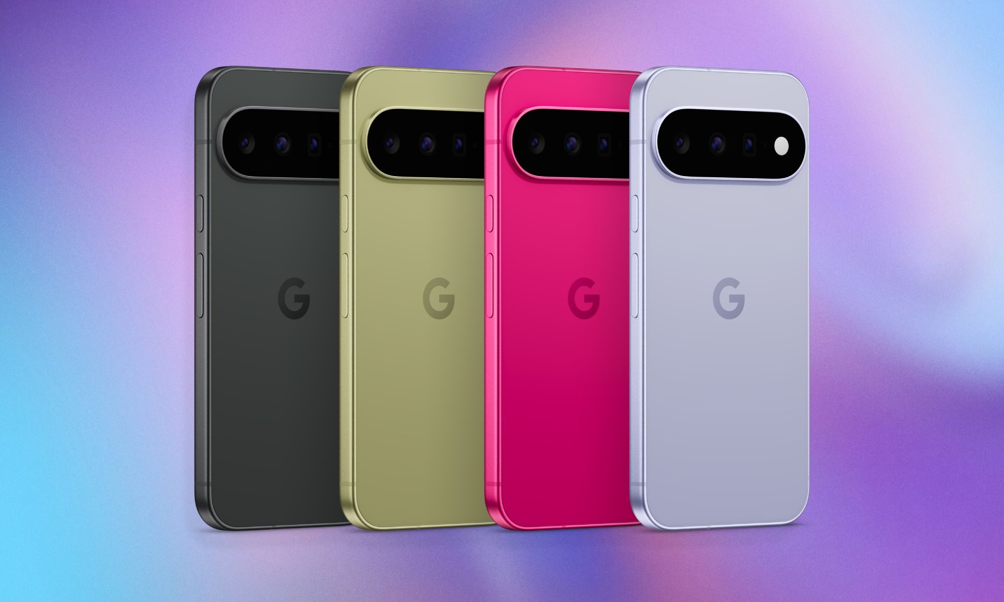 Pixel 11 in all colors on gradient background