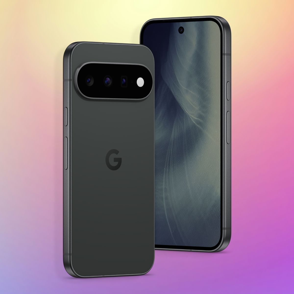 Pixel 11 obsidian on gradient background