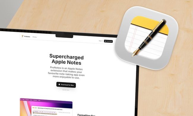 ProNotes website open on MacBook