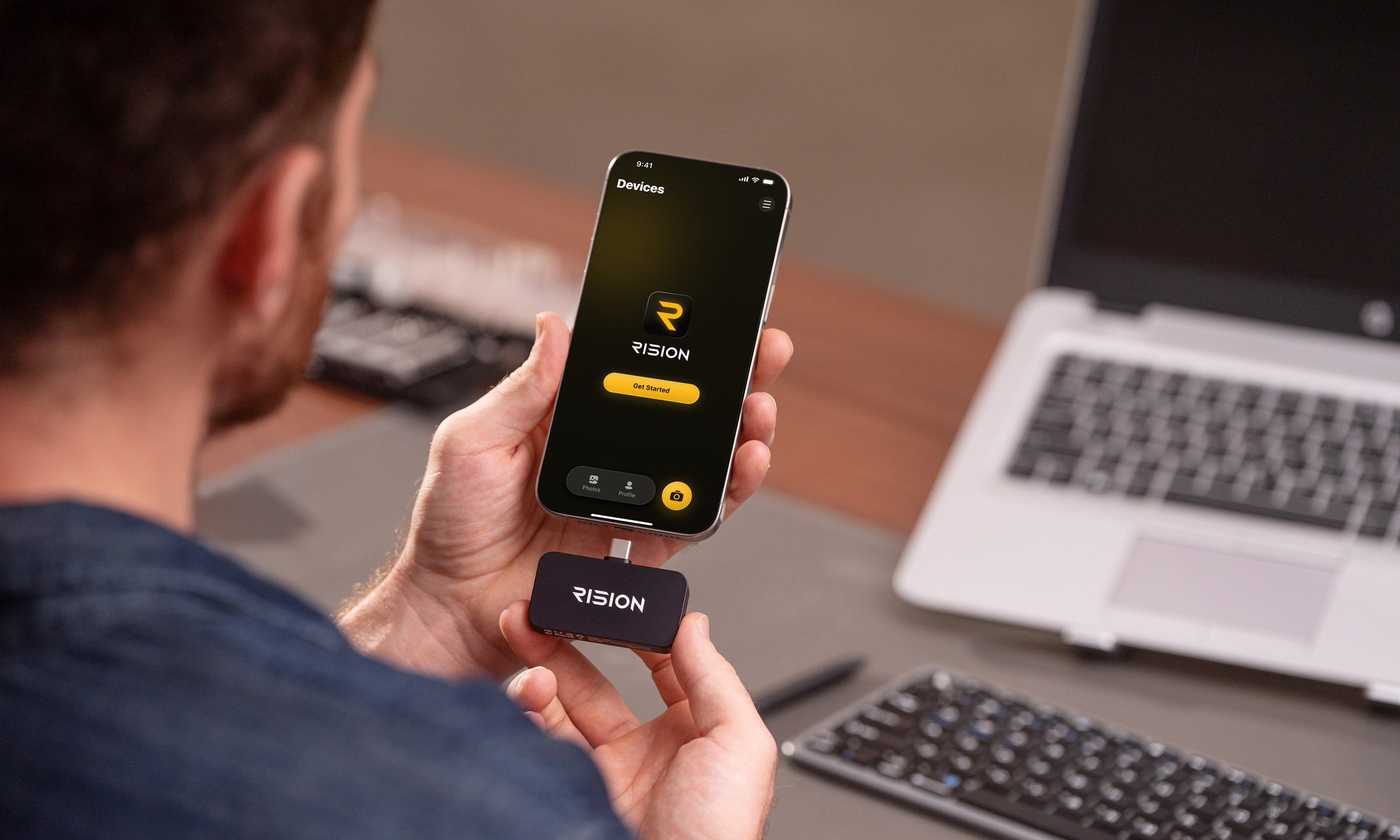 RISION Magic attaches via USB-C port