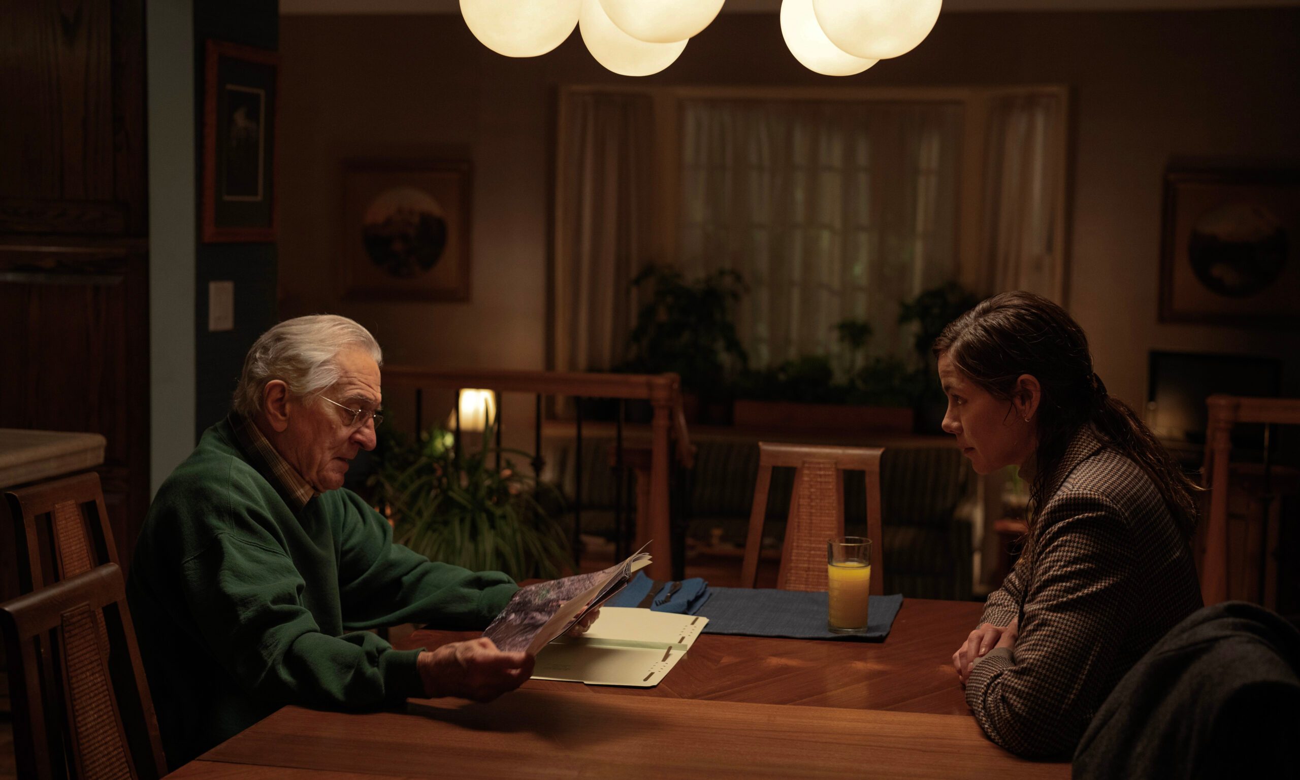 Robert De Niro and Michelle Monaghan in the Netflix film, The Whisper Man.