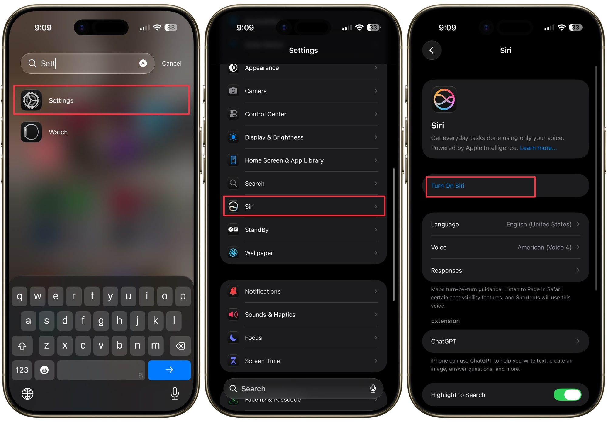 Turn on Siri in iOS 27