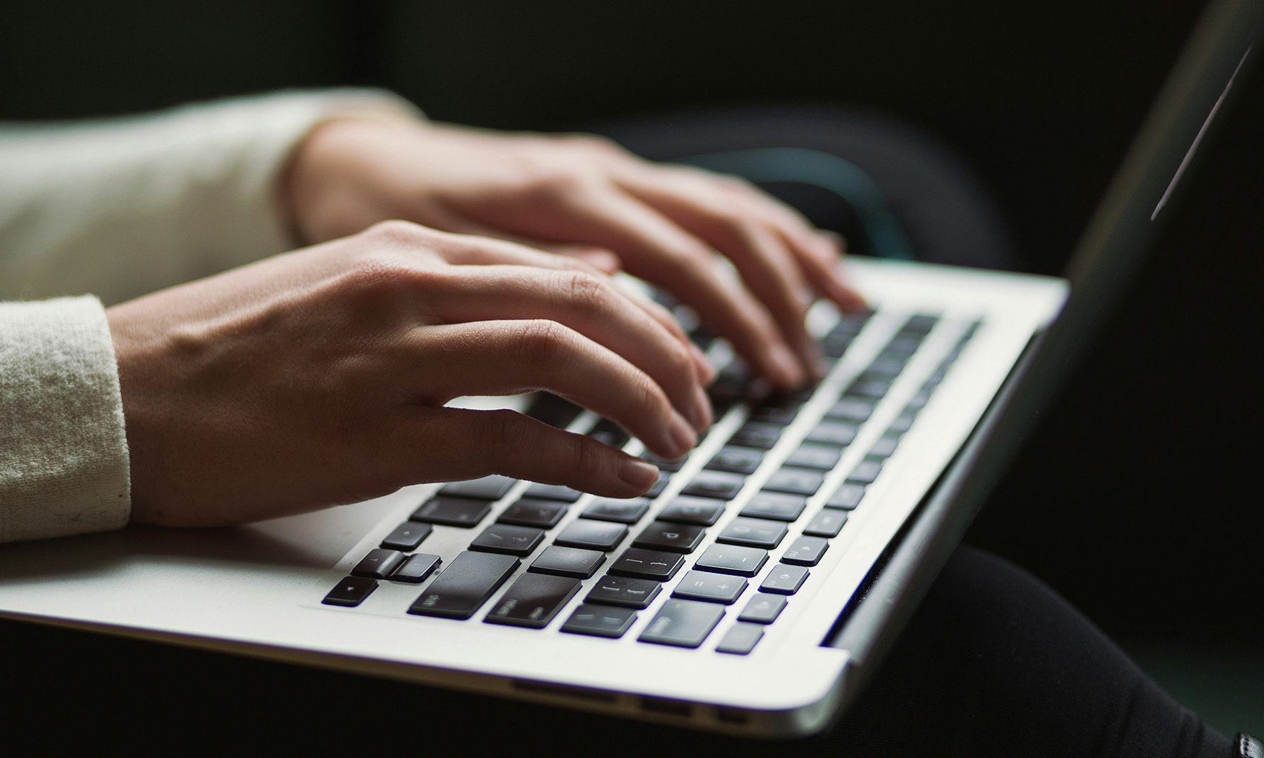 Typing on a Macbook
