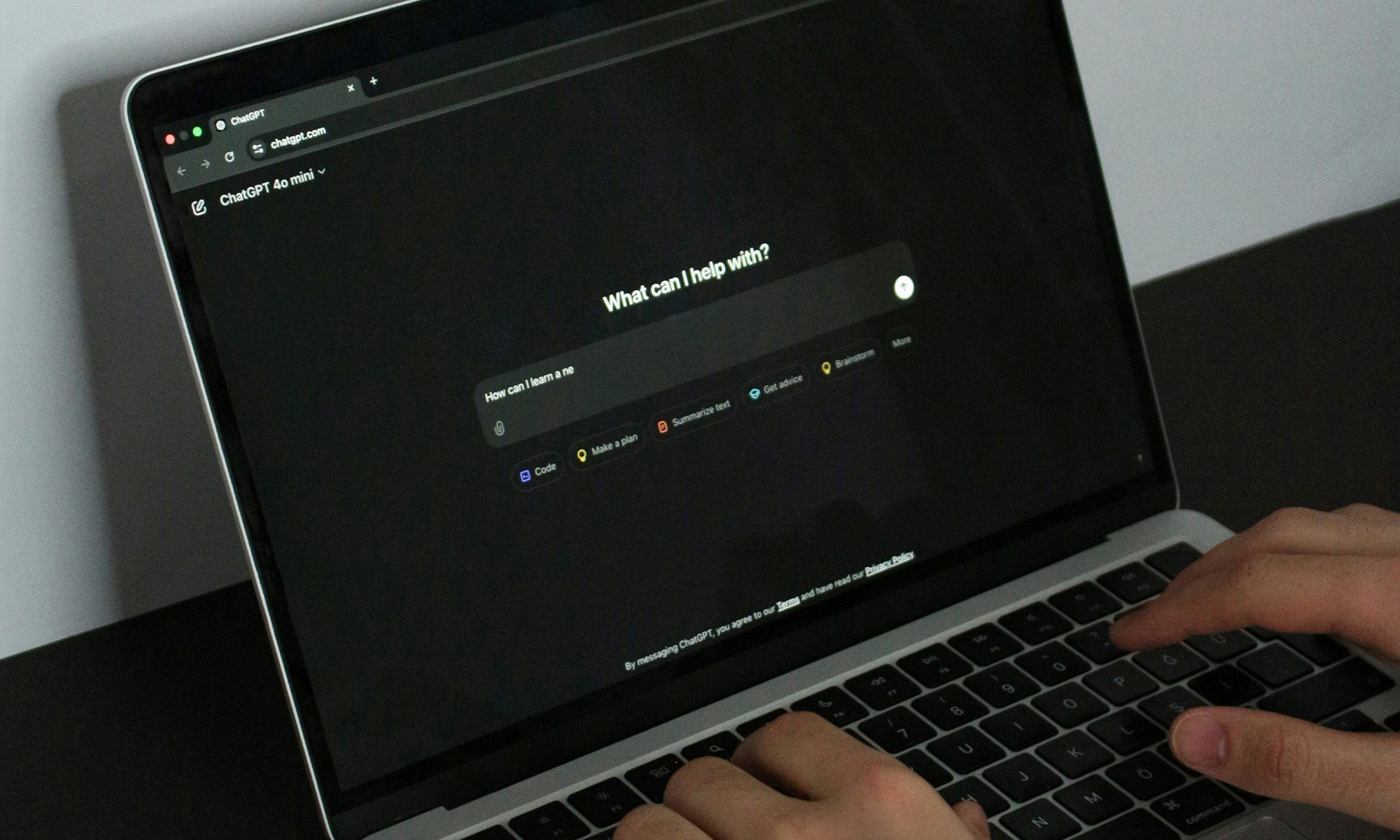 Using ChatGPT on Apple MacBook Laptop
