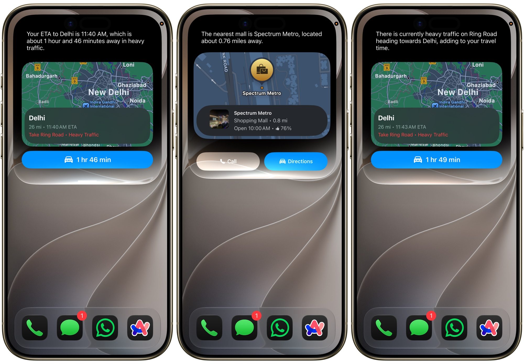 Using Siri for navigation