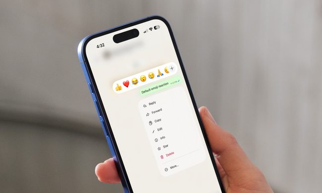 WhatsApp emoji reaction