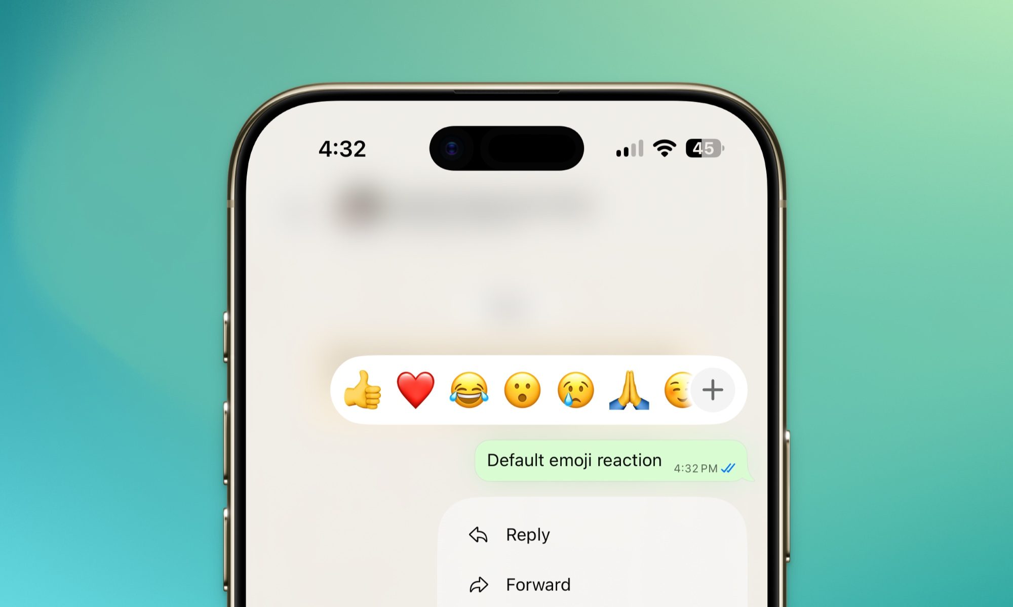 WhatsApp emoji reactions