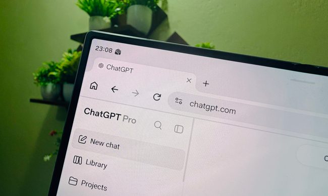 Using ChatGPT on a phone.