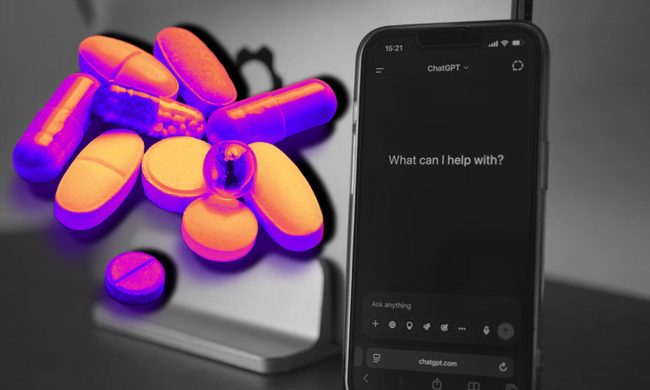 ChatGPT and pills on the same canvas.