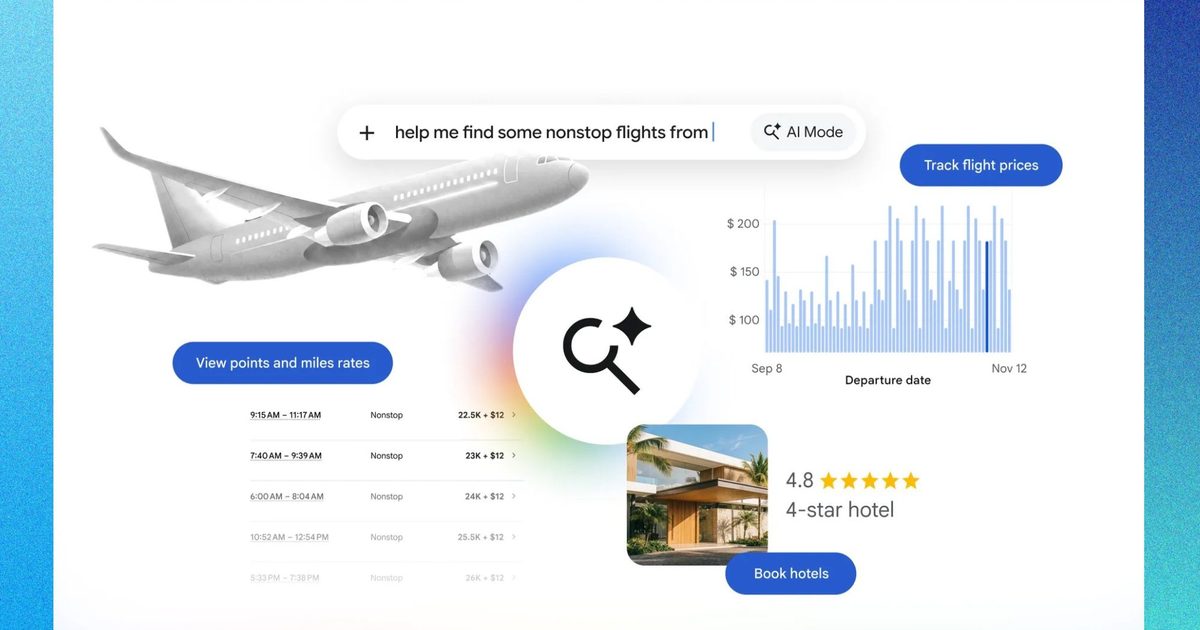 Google AI Mode can now tell you when flights get cheaper and book your hotel Google AI Mode can now tell you when flights get cheaper and book your hotel
