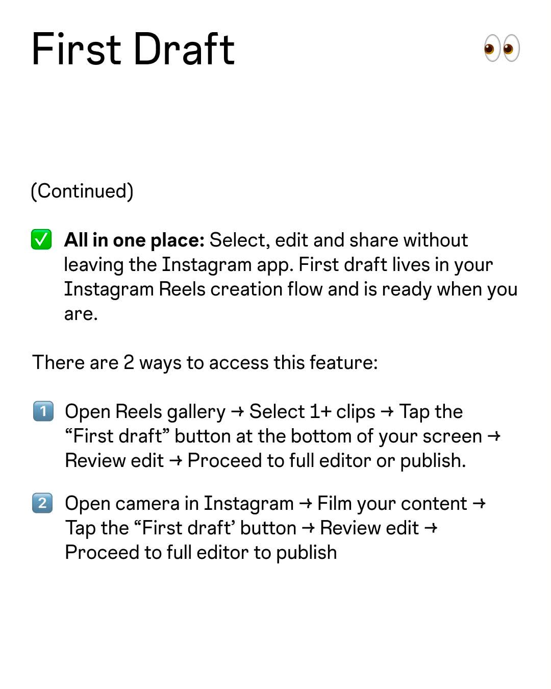 instagram-first-draft-how-to-access