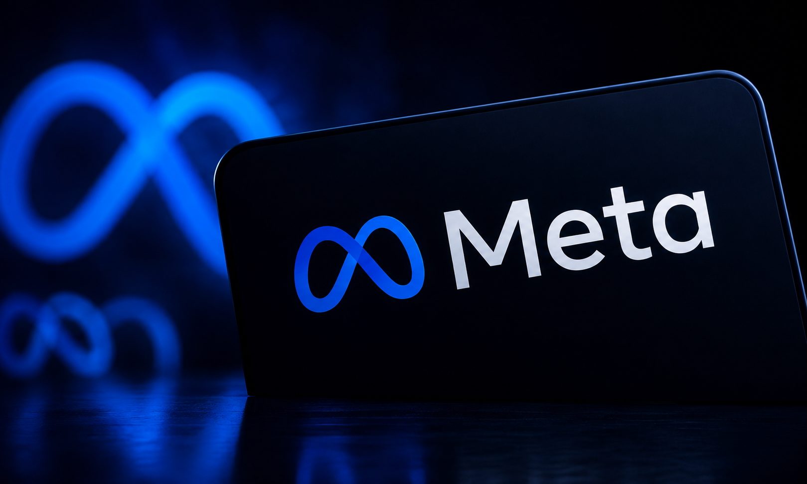 The Meta logo representing the corporate infrastructure behind global social media platforms.