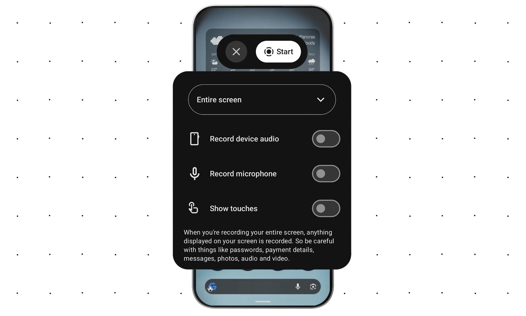 nothing os 5.0 improved screen recording