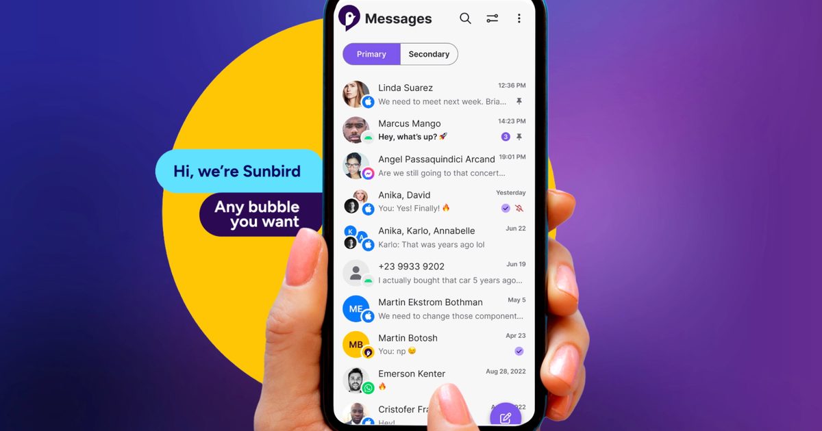 Sunbird relaunches its iMessage app for Android, three years after a privacy scandal shut it down Sunbird relaunches its iMessage app for Android, three years after a privacy scandal shut it down