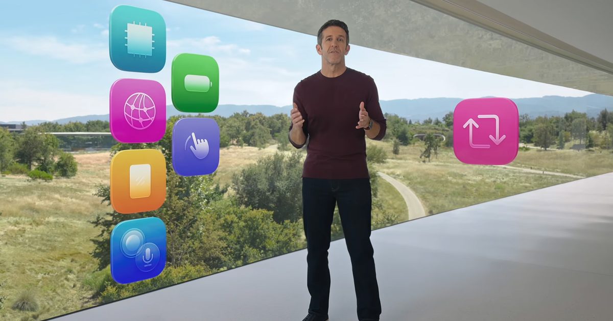 Photograph accompanying Apple's J490 hub picks what to show by recognizing who walks up to it