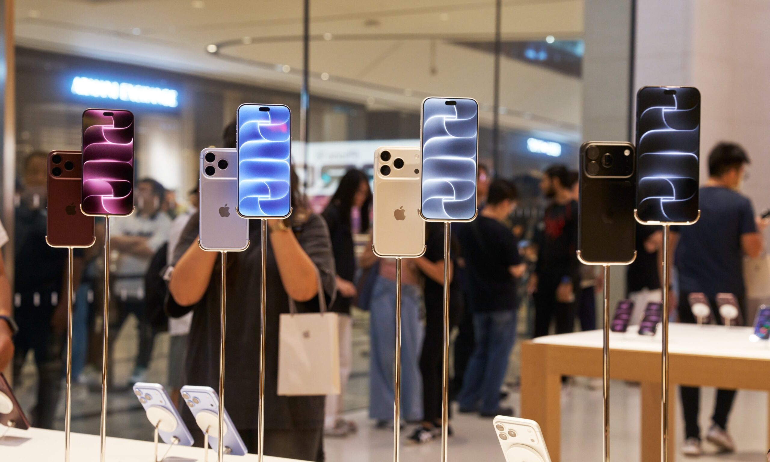 iPhone 18 Pro series on display at Apple store