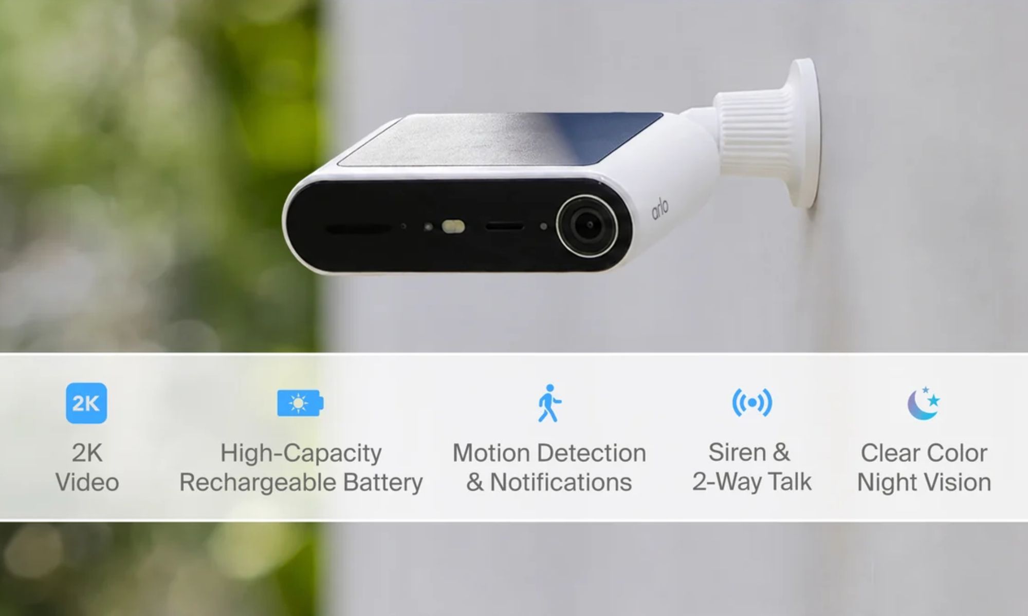 Arlo Essential Solar Security Camera features