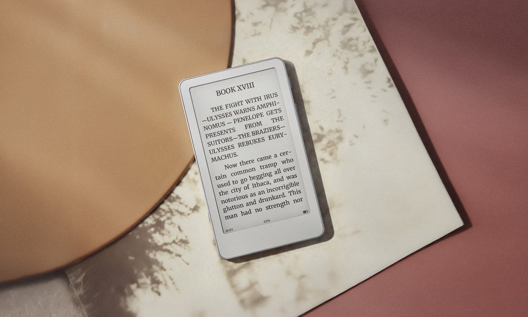 Boox Picco with a book open