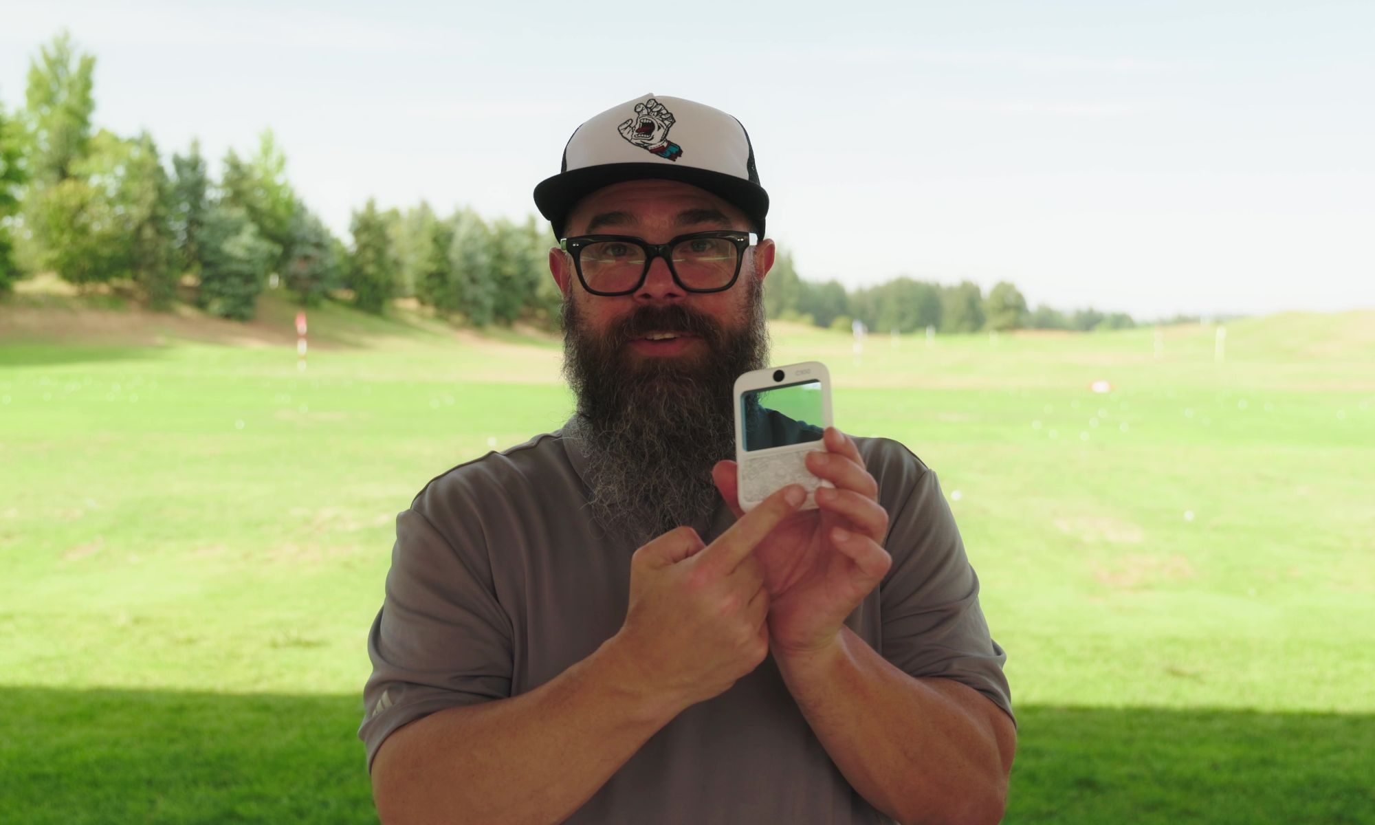 Dan holding Godox C100