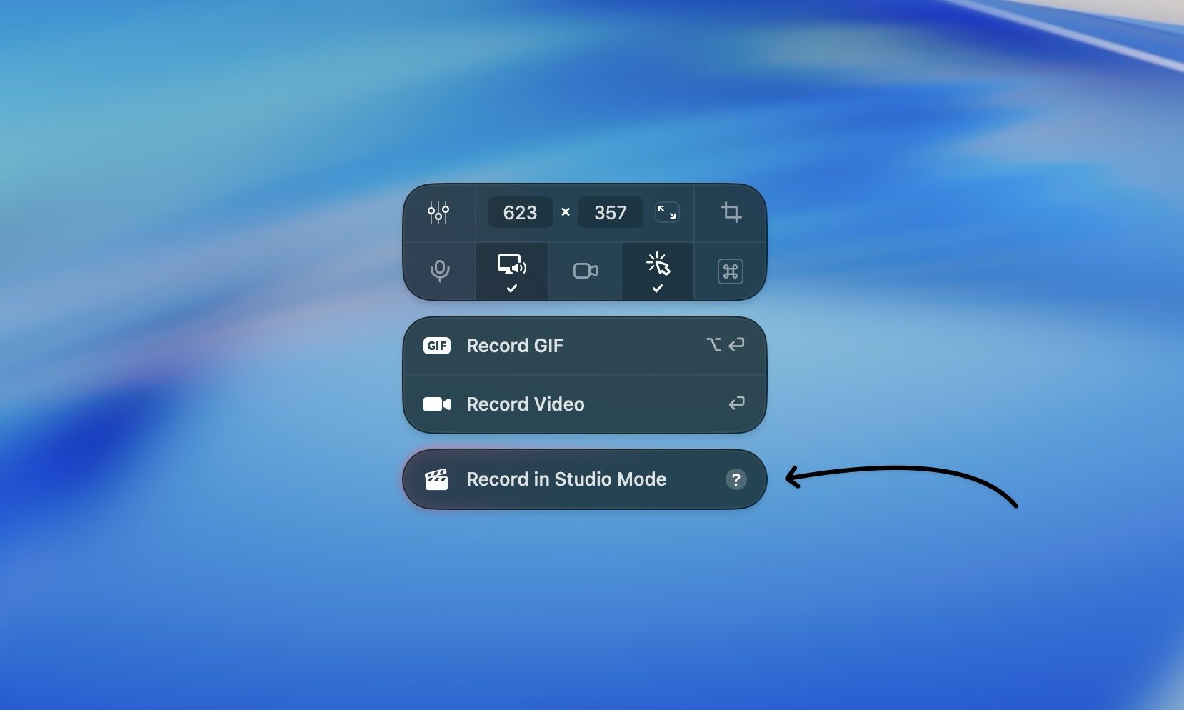 CleanShot x recording modes