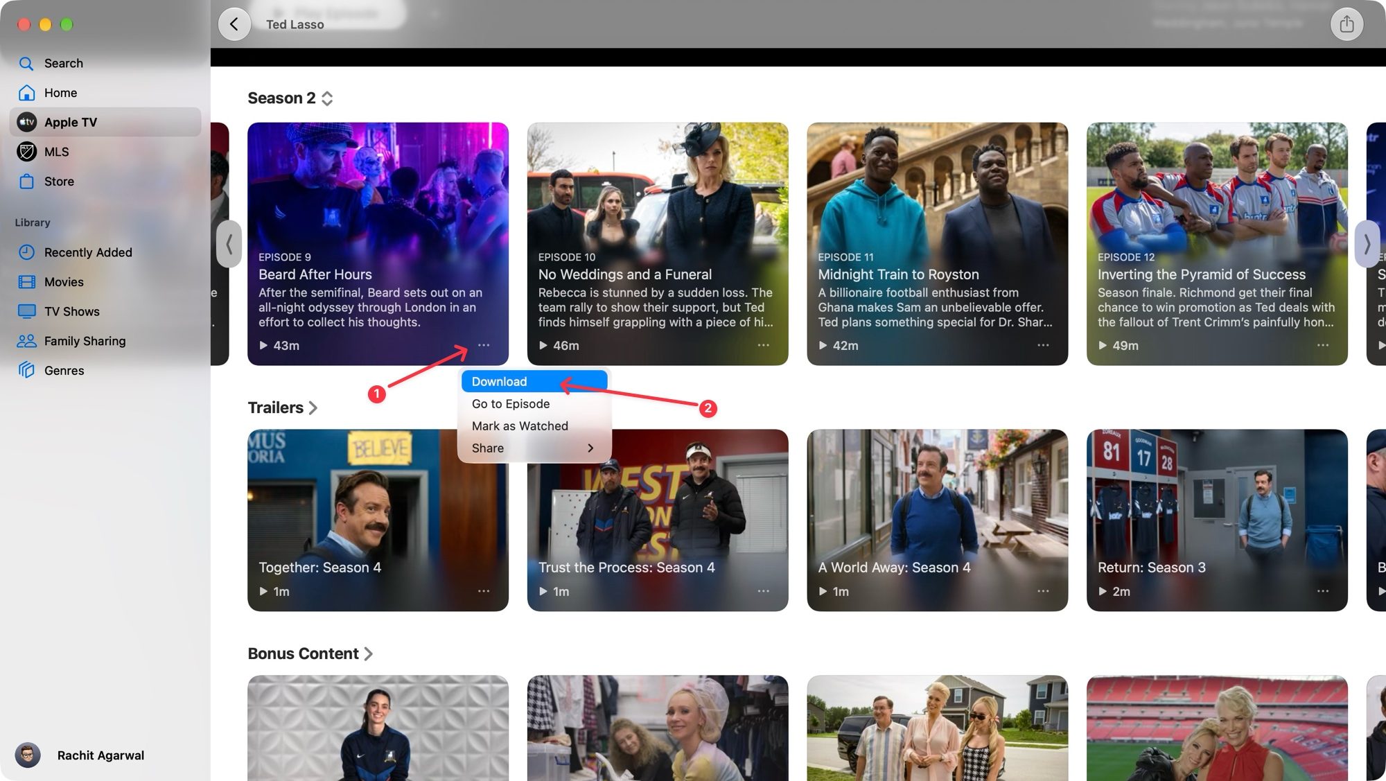 Downloading show episodes on apple tv on mac