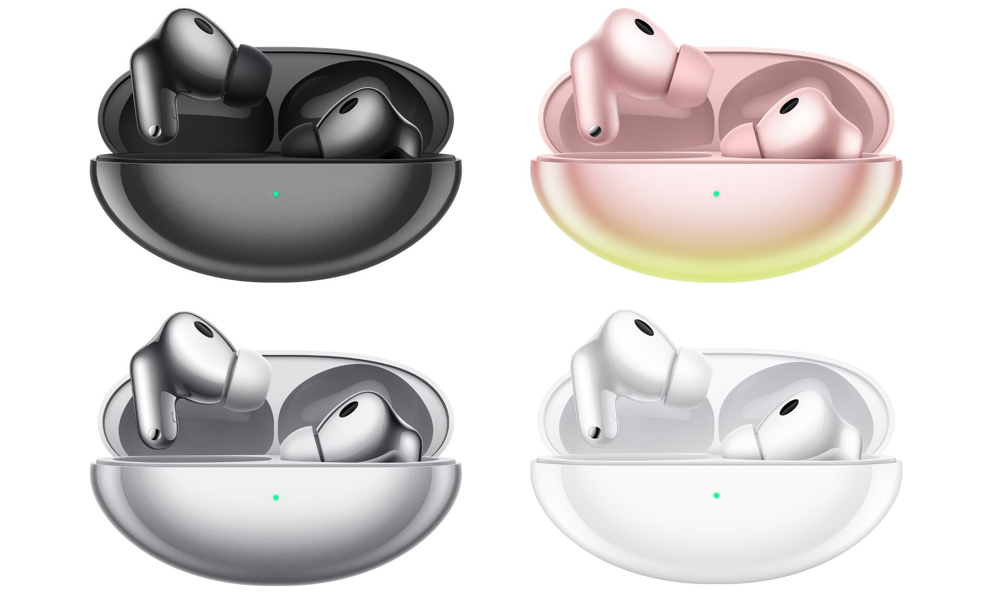 Huawei FreeBuds Neo in all colors on white background