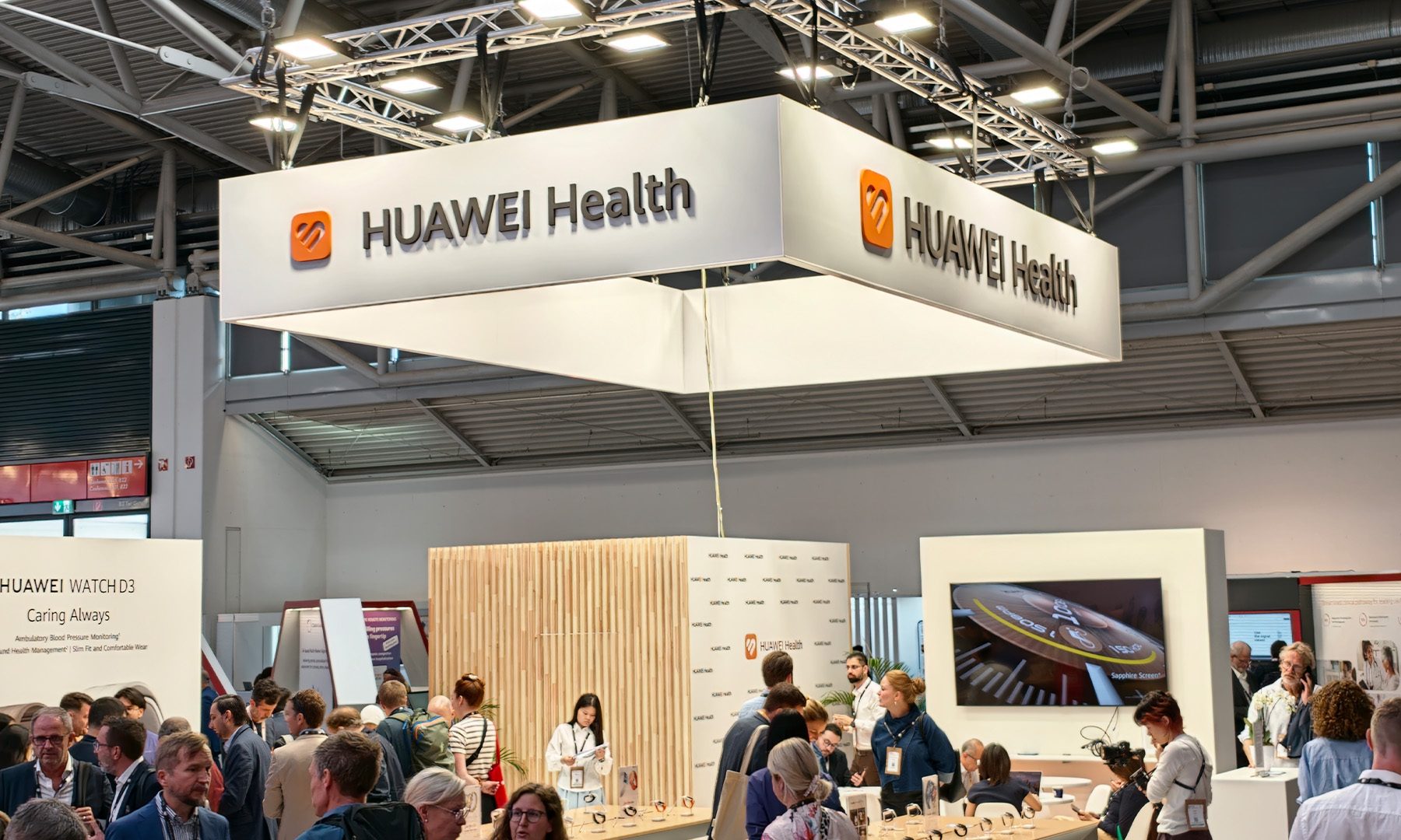 Huawei Health Booth with Huawei Watch D3 at ESC Congress 2026