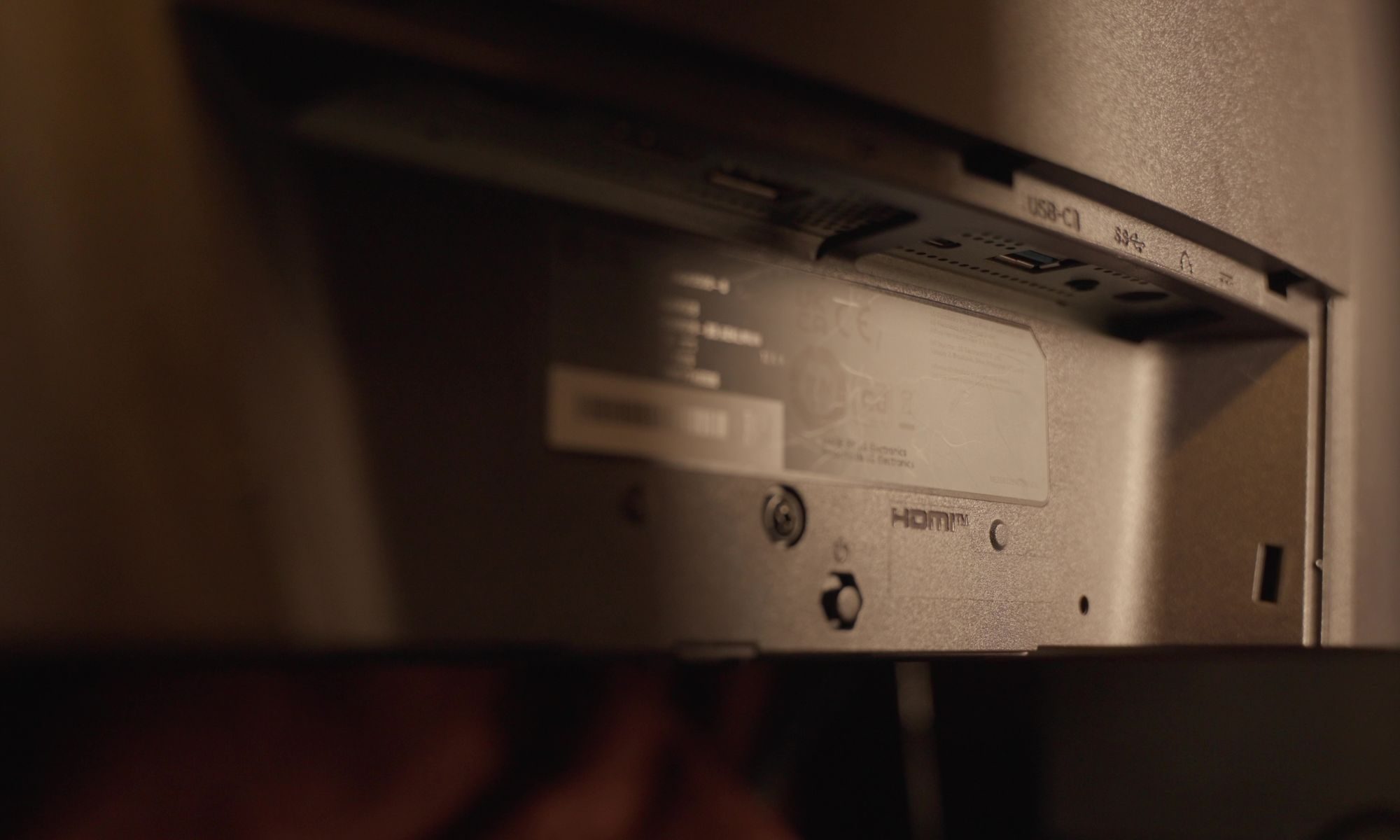 rear view of LG 39GX950B monitor.