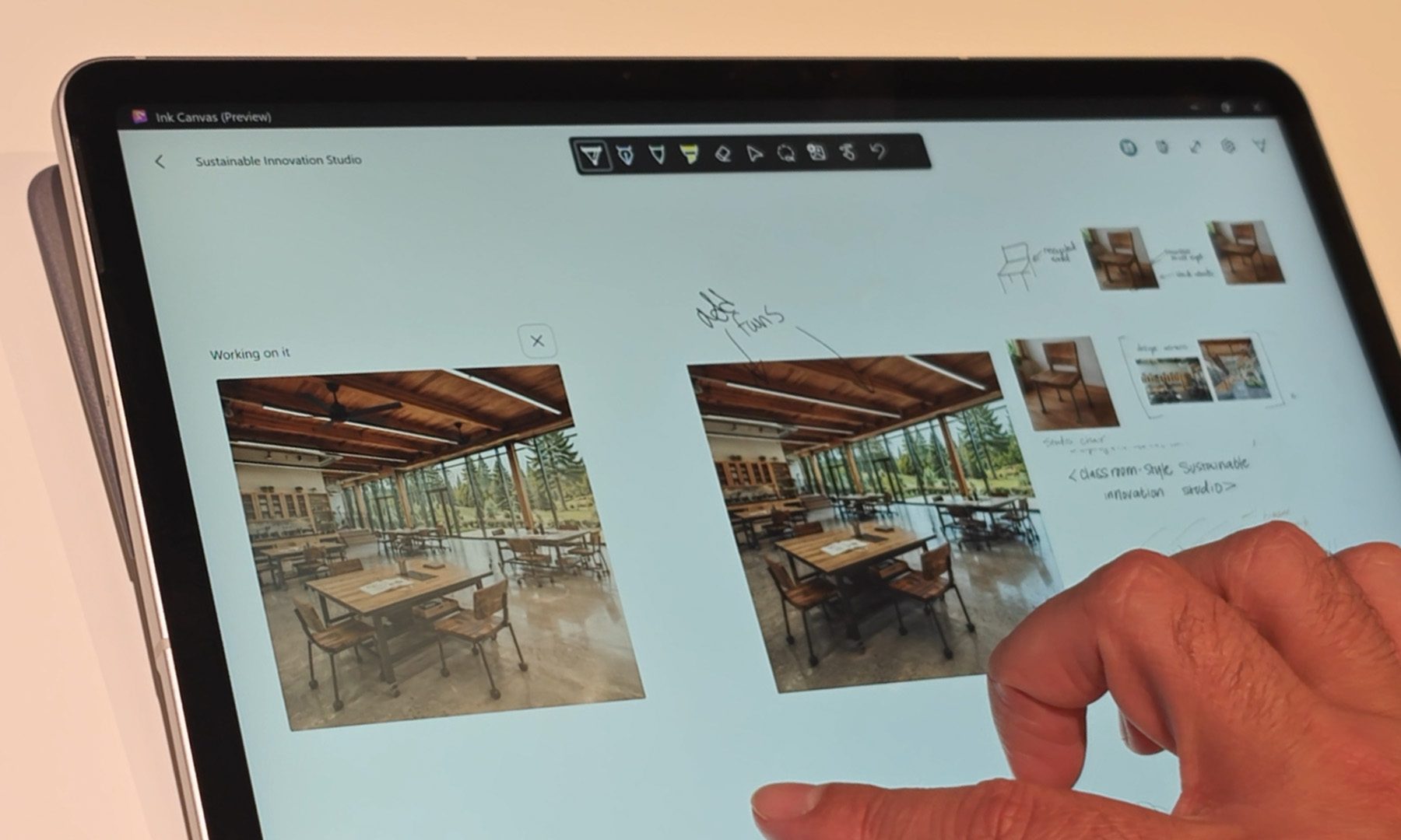 Making changes to Microsoft Ink Canvas is so easy