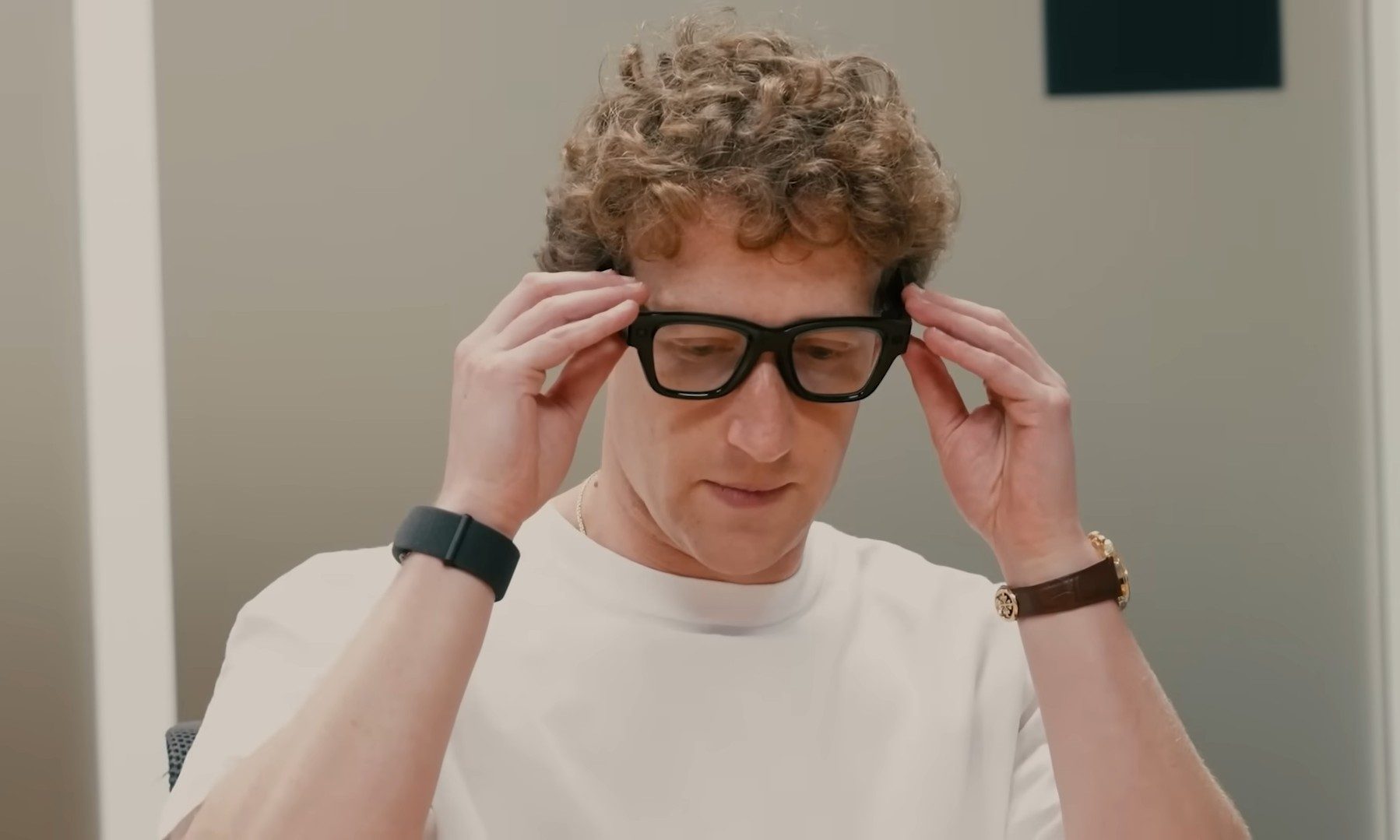 Meta smart glasses worn by Mark Zukerberg